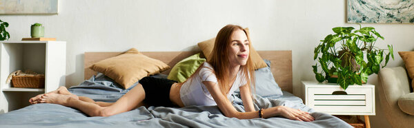 In a moment of quiet reflection, a young woman embraces her surroundings while managing her eating disorder.