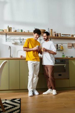 İki adam rahat evlerinde kahkahalar ve içkileri paylaşıyor, hayattan zevk alıyorlar basit zevkler..