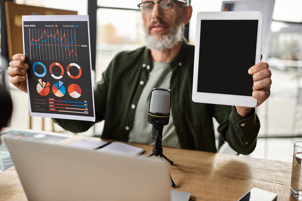 Обмен идеями с помощью графиков и таблиц во время совместной встречи