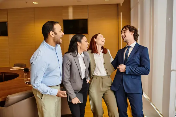 A diverse group of business people standing together. — Stock Photo