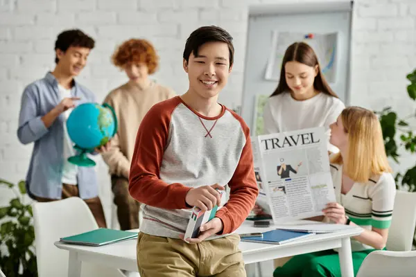 A teenager stands confidently during a UN Model session. — Stock Photo