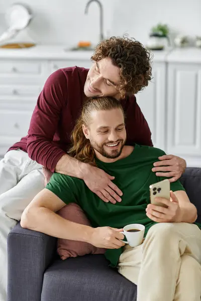 A joyful moment shared between two partners enjoying each other. — Stock Photo