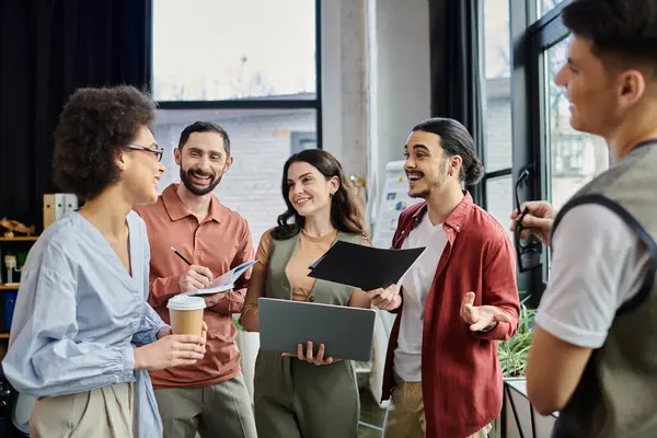 Professionals share camaraderie during a challenging time. — Stock Photo