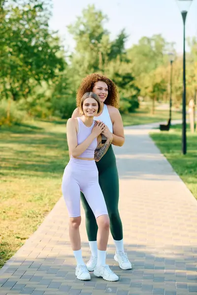 A loving couple enjoys each other while surrounded by nature. — Stock Photo