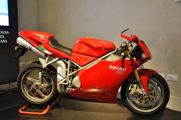 Silnik Ducati Wystawie Muzeum Pepoli Bolonii Zdjęcie Stockowe