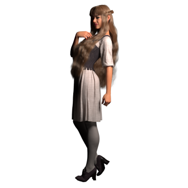 Edwardian Viktorya Dönemi 'nde Uzun Esmer Saçlı Güzel Tarihi Kadın