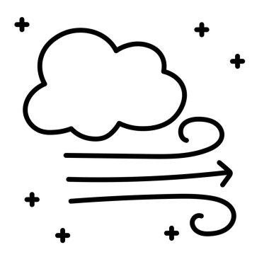 Hava elemanı vektör dekorasyonu tasarımı