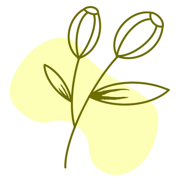 植物手绘装饰矢量 — 图库矢量图片