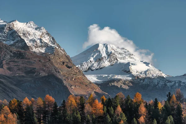 First Autumn Snowfall High Peaks Swiss Alps — Stock Photo, Image