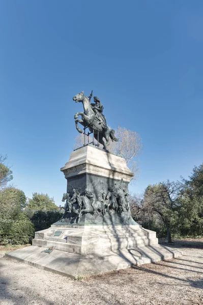 Bronzestatue Von Anita Garibaldi Auf Dem Hügel Janiculum Rome Itaky — Stockfoto