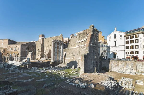 stock image Remains of the forum of Augustus and the temple of Marte Ultore in Rome Italy