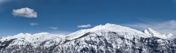 Vue Ensemble Des Montagnes Enneigées Val Brembana Bergame Dans Nord — Photo