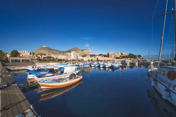 Touristischer Hafen Von Marina Villa Igiea Palermo Sizilien Italien Stockbild