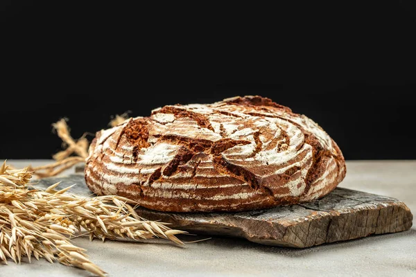 Домашній Житній Хліб Здорове Чисте Харчування Концепція Здорової Їжі Місце — стокове фото