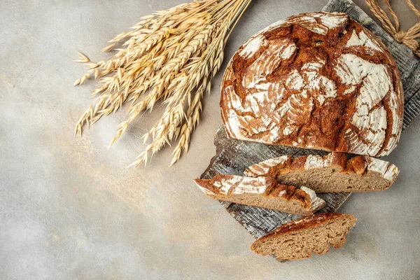 Domácí Žitný Chléb Zdravé Čisté Jídlo Zdravá Výživa Místo Pro — Stock fotografie