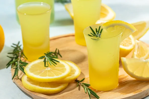 stock image Summer drink limoncello. traditional Italian alcoholic drink.