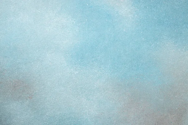 blue concrete background, grungy plaster wall, place for text, top view,