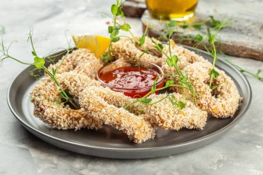 Limonlu kızarmış kalamar halkaları. Yemek tarifi geçmişi. Kapat..