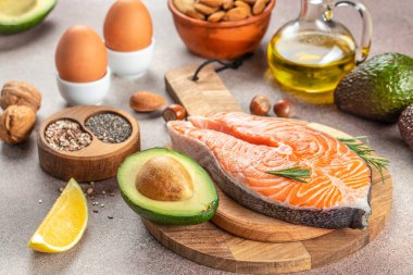 Sağlıklı yağlı ürünler. Omega3. Sağlıklı yemek..