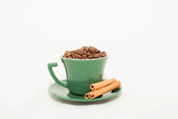 Eine Tasse Aromatische Frische Natürliche Kaffeebohnen — Stockfoto