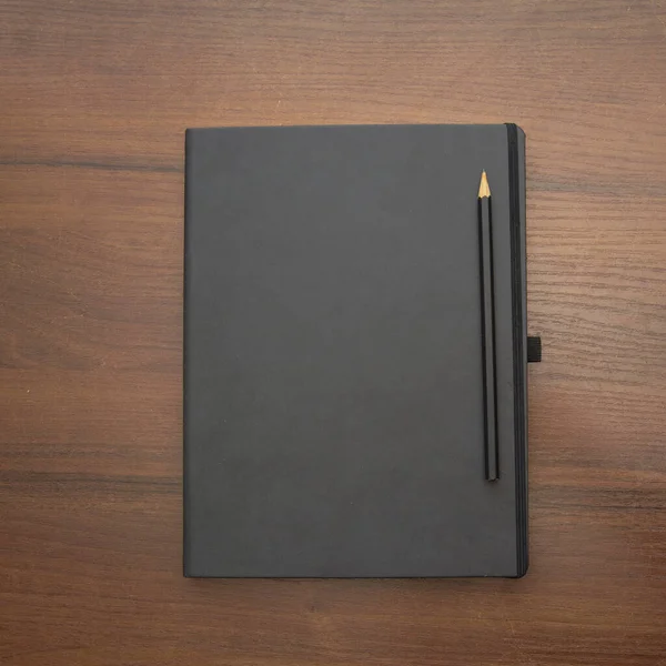 Notebook Matita Bellissimo Sfondo Uno Studio Fotografico — Foto Stock