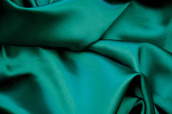 Текстура Зеленої Тканини Шовку Атласу Ліцензійні Стокові Фото