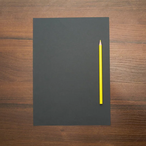 Üres Papír Ceruza Háttér — Stock Fotó