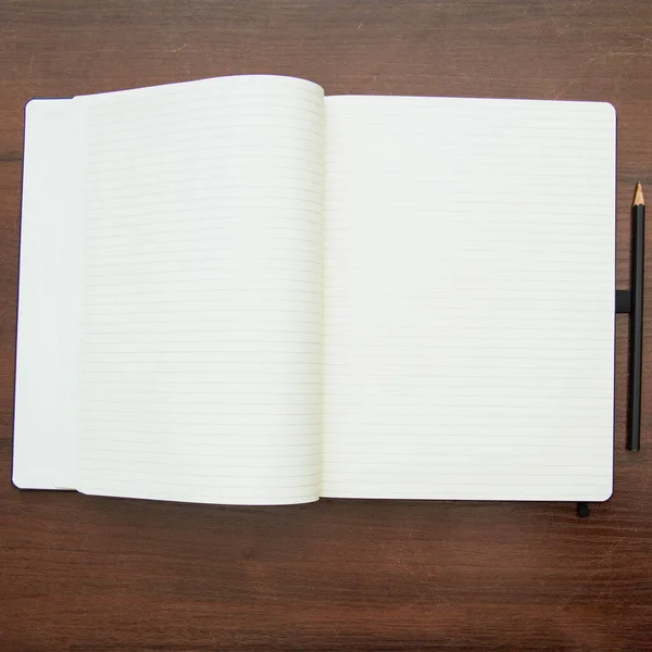 Notebook Black Background — Stock Photo, Image