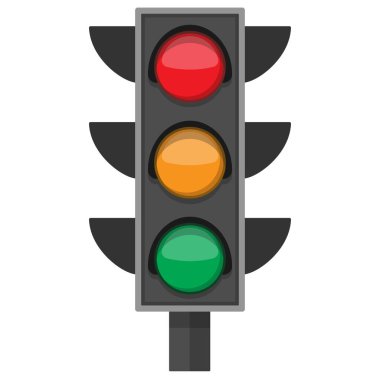 traffic light on the white background clipart