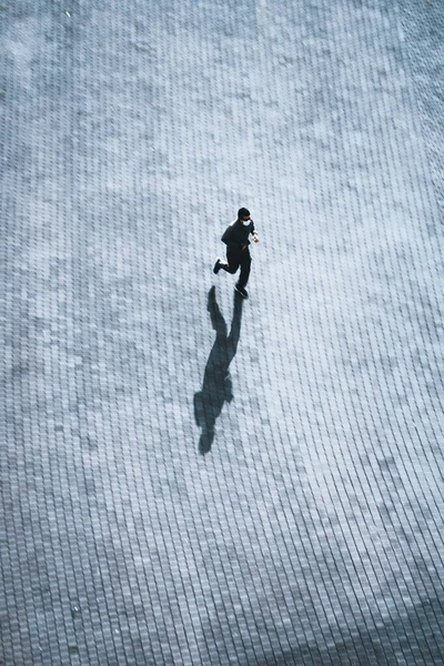 Спортсмен Біжить Вулиці Більбао Баскській Країні Пляжі — стокове фото