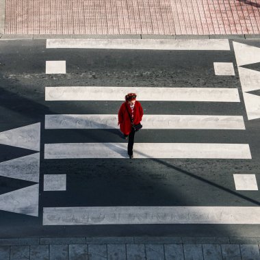 Bilbao şehrinde yaya geçidi, Bask ülkesi, İspanya