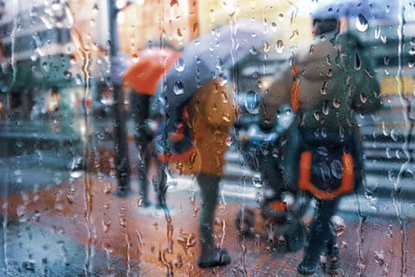 People Umbrella Rainy Days Bilbao City Basque Country Spain — Stock Photo, Image