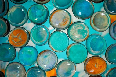 çok renkli kristal baloncuklar, duvar kağıdı soyut arkaplan 