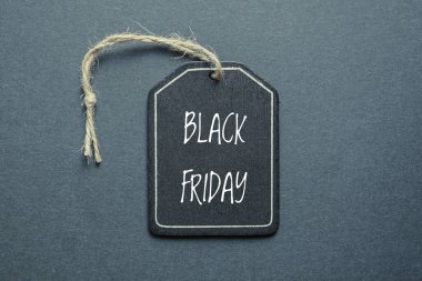 black friday on the black price tag 