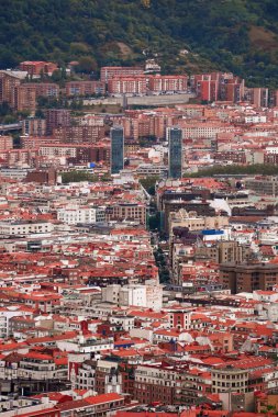 Bilbao şehrinde şehir ve mimari, İspanya, seyahat merkezi 