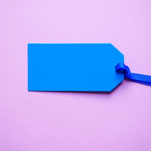 Modrá Cenovka Růžovém Pozadí — Stock fotografie