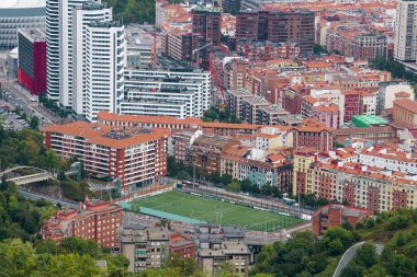 Bilbao şehrinde şehir ve mimari, İspanya, seyahat merkezi 