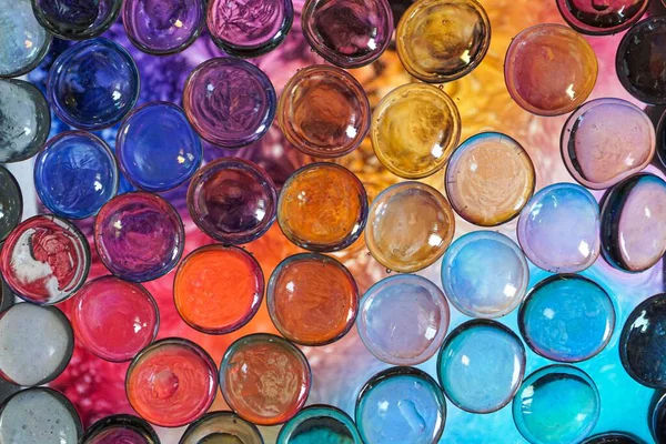 stock image multi colored crystal bubbles, colorful background 