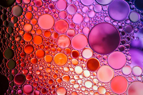 Cercles Huile Multicolores Sur Eau Fond Abstrait — Photo