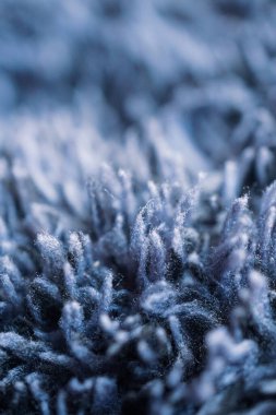 Mavi havluyu kapat, yumuşak kumaş. 