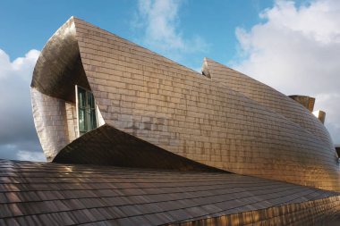 Guggenheim Müzesi Bilbao mimarisi. Bilbao, Bask ülkesi, İspanya, seyahat noktaları 
