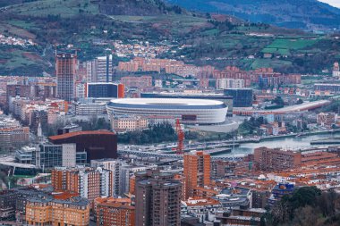 Bilbao şehir manzarası, Bilbao, İspanya, seyahat noktaları 