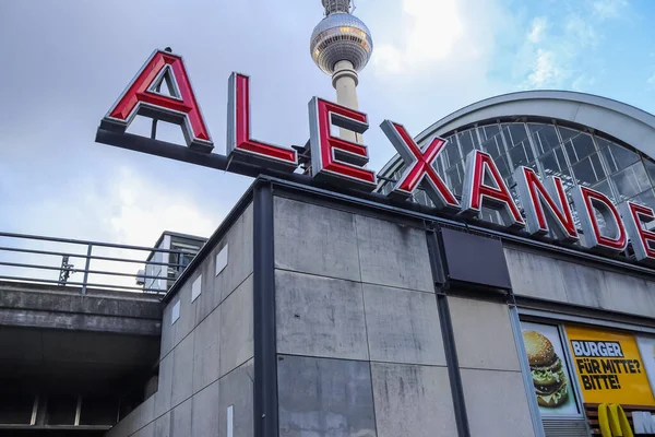 Berlin Niemcy Październik 2022 Widok Słynny Alexanderplatz Berlinie Mitte Ciągu — Zdjęcie stockowe