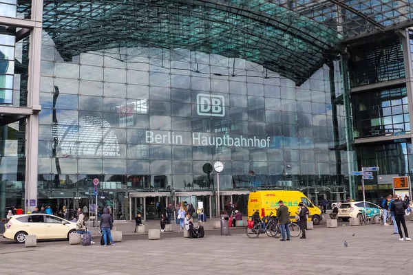 Berlin Niemcy Październik 2022 Dworzec Główny Stolicy Niemiec Berlinie Średnią — Zdjęcie stockowe