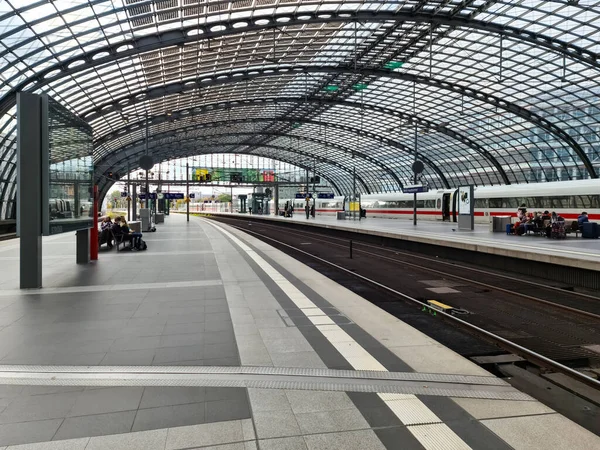 Berlin Deutschland Oktober 2022 Der Hauptbahnhof Der Hauptstadt Berlin Mit — Stockfoto