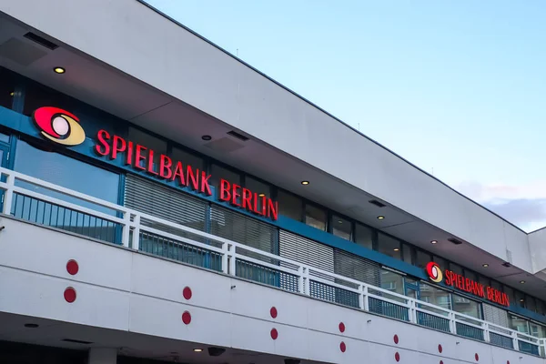 stock image Berlin, Germany - 03. October 2022: Logo of Spielbank Berlin on the building at Alexanderplatz