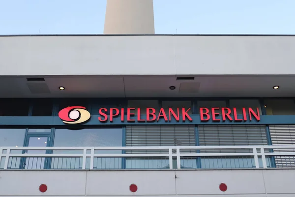 stock image Berlin, Germany - 03. October 2022: Logo of Spielbank Berlin on the building at Alexanderplatz