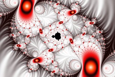 Matematiksel mandelbrot kümesine güzel bir yakınlaşmanın 3 boyutlu görüntüsü