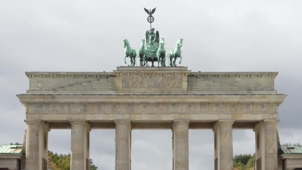 Berlin Almanya Ekim 2022 Brandenburg Kapısı Ekim Berlin Tatil — Stok video