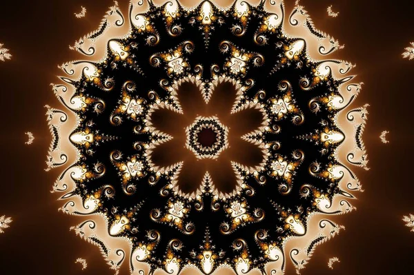 Ilustração Zoom Kaleidoskop Infinito Conjunto Mandelbrot Matemático Fractal — Fotografia de Stock